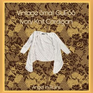 Vintage GUESS Ivory Knit Cardigan